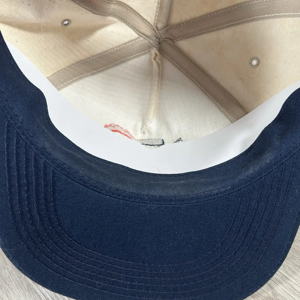 VTG Virginia Cavaliers Snapback Hat College K Product Beige Blue Cap Made in USA